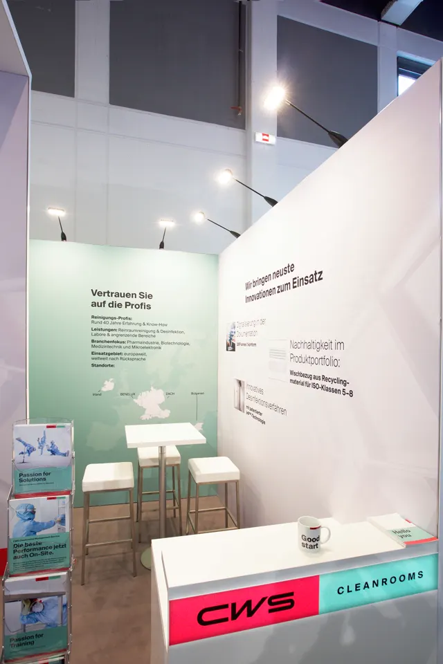 Messestand CWS auf der CMS 2023 in Berlin, Ansicht 2