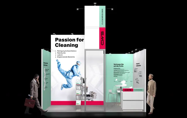 3D-Standkonzept CWS für die CMS 2023 in Berlin
