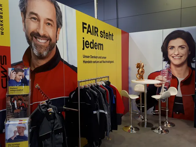 Messestand CWS auf der Dach & Holz 2020 in Stuttgart, Ansicht 1
