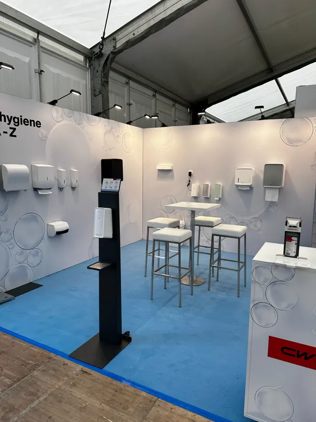 Messestand CWS auf der Gienger Neuheitenschau 2025 in Markt Schwaben, Ansicht 4