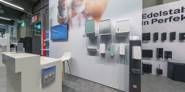 Messestand CWS auf der IFH/Intherm 2022 in Nürnberg, Ansicht 3