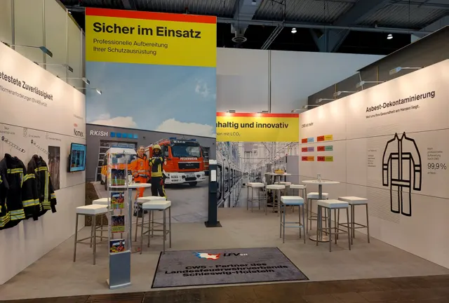 Messestand CWS auf der Interschutz 2022 in Hannover, Ansicht 3