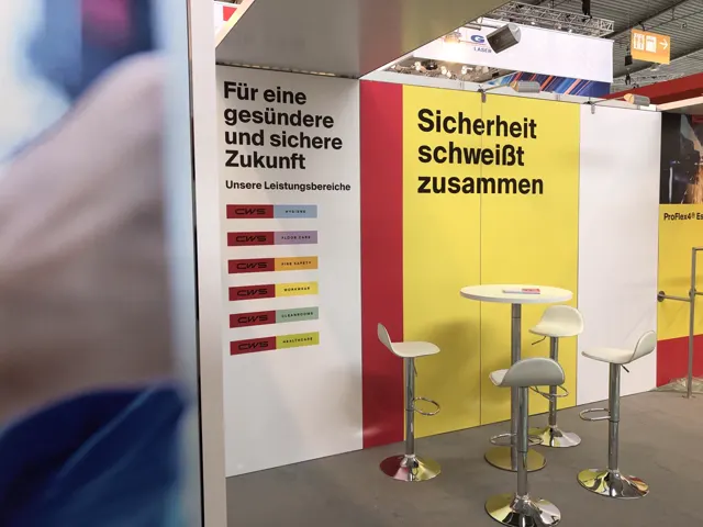 Messestand CWS auf der Schweisstec 2019 in Stuttgart, Ansicht 2