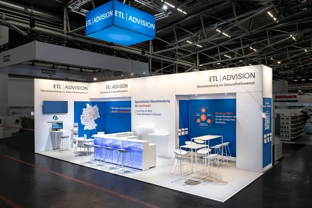 Messestand ETL Advision auf der expopharm 2026 in München, Ansicht 2