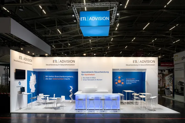 Messestand ETL Advision auf der expopharm 2026 in München, Ansicht 3